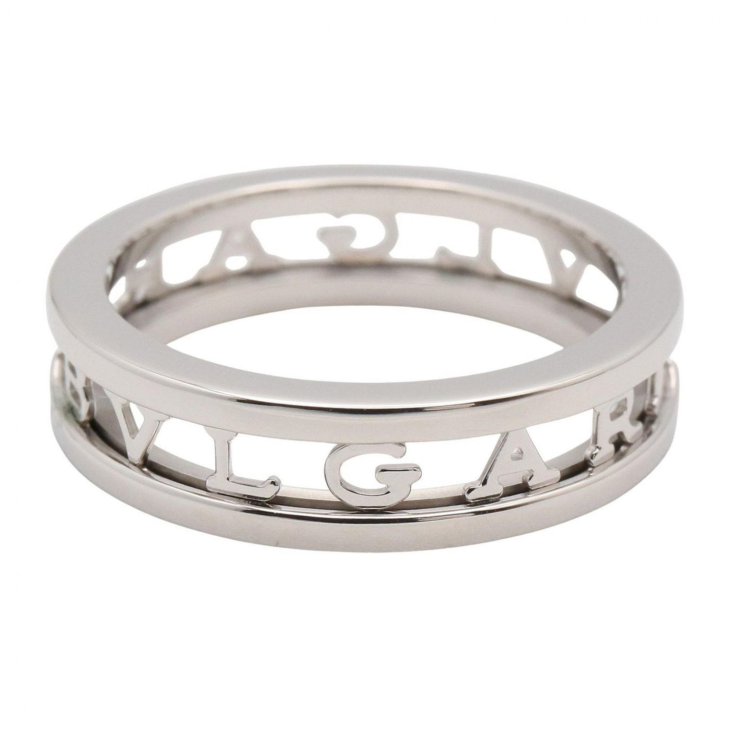 Bvlgari Ring Open Logo Spiral 18k White Gold — view 3
