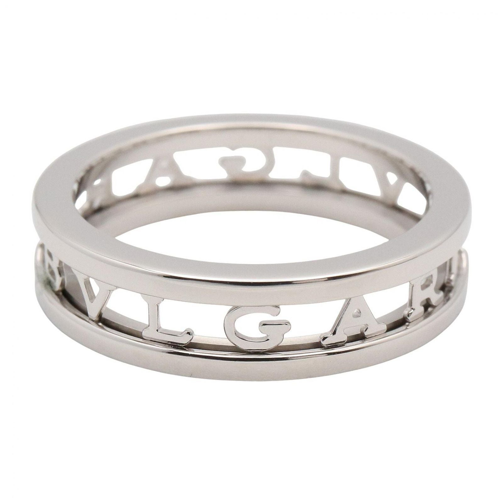 Bvlgari Ring Open Logo Spiral 18k White Gold — view 3