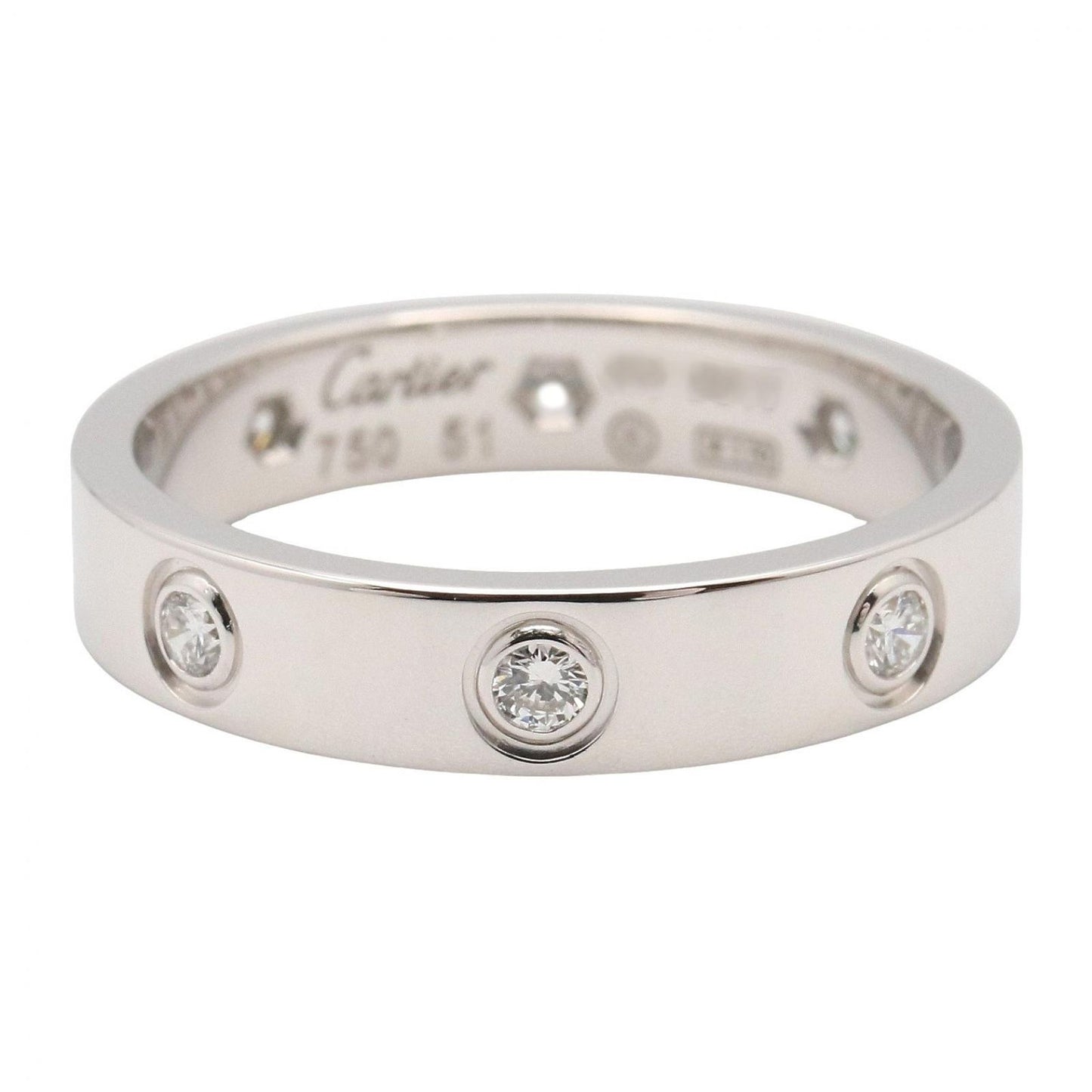 Cartier Ring Mini Love 18k White Gold Diamond — view 3