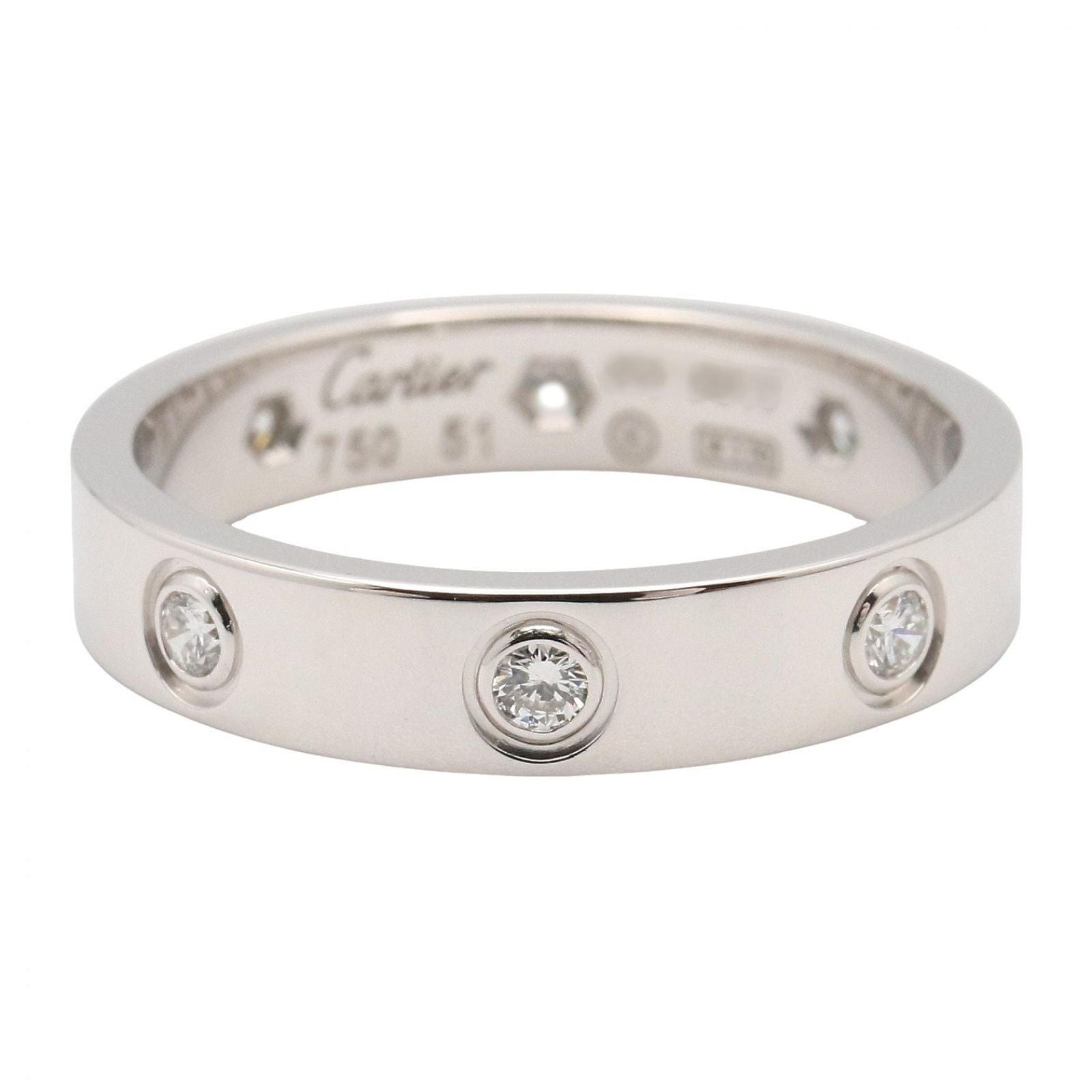 Cartier Ring Mini Love 18k White Gold Diamond — view 3