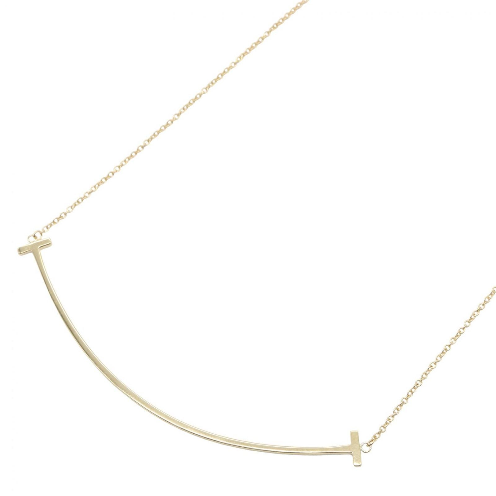 Tiffany & Co Necklace T Smile Large 40.5 45 cm 18k