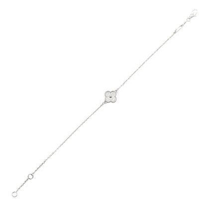Van Cleef & Arpels Bracelet Sweet Alhambra Diamond 15.5 17 cm 18k White Gold — view 3