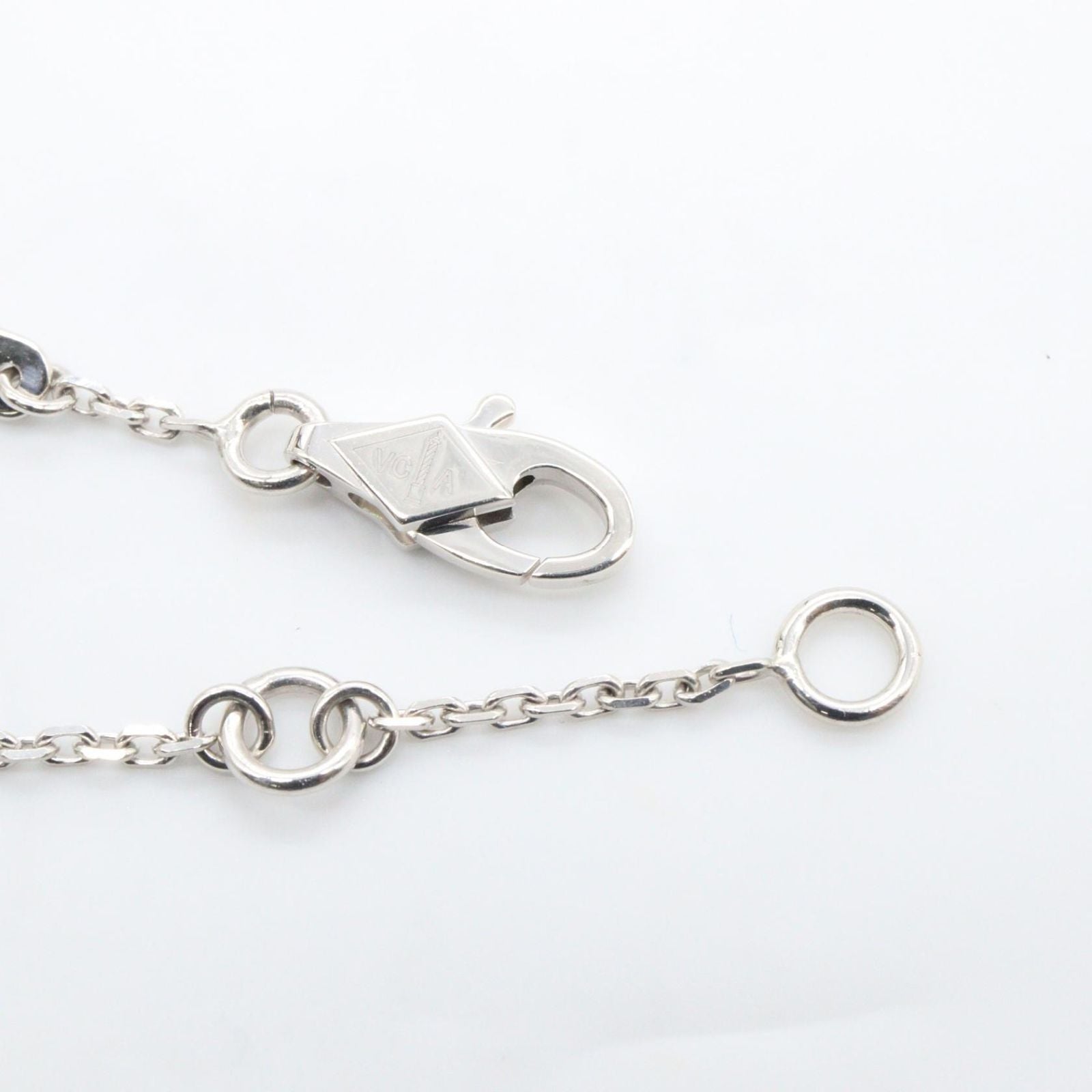 Van Cleef & Arpels Bracelet Sweet Alhambra Diamond 15.5 17 cm 18k White Gold — view 5