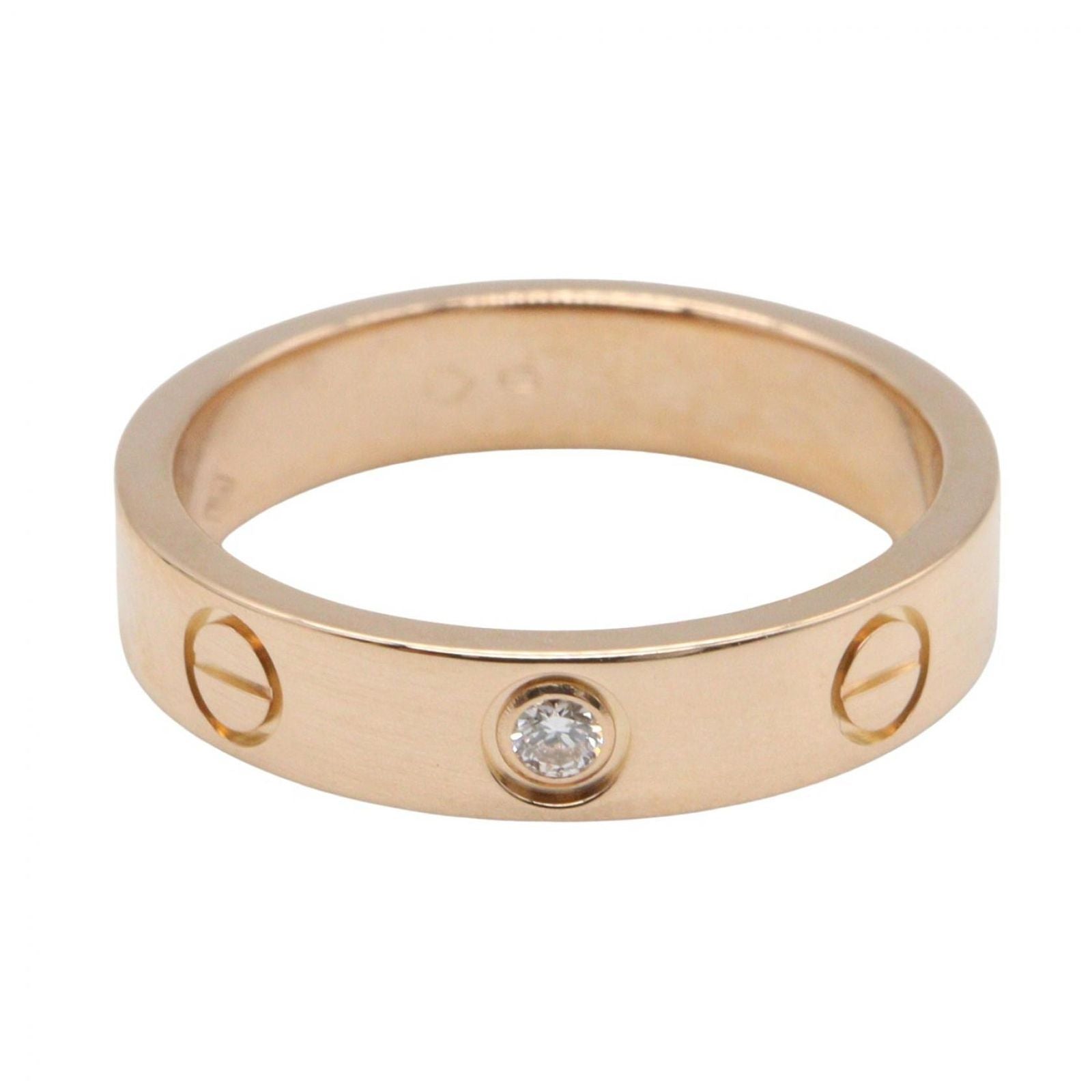 Cartier Ring Mini Love 18k Pink Gold Diamond — view 2