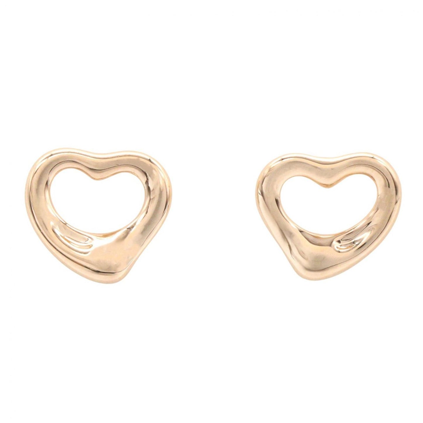 Tiffany & Co Earrings Open Heart 18k Pink Gold
