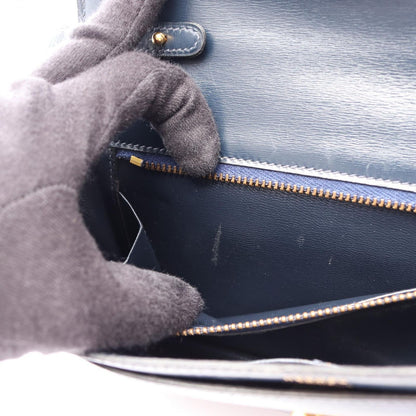 Hermes Shoulder Bag Vintage Tassel Blue Indigo Calf — view 8