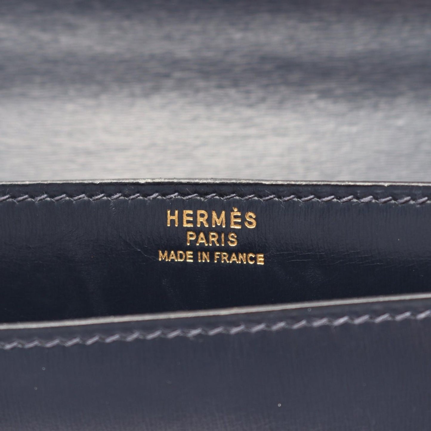 Hermes Shoulder Bag Vintage Tassel Blue Indigo Calf — view 4