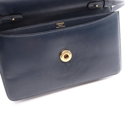 Hermes Shoulder Bag Vintage Tassel Blue Indigo Calf — view 6