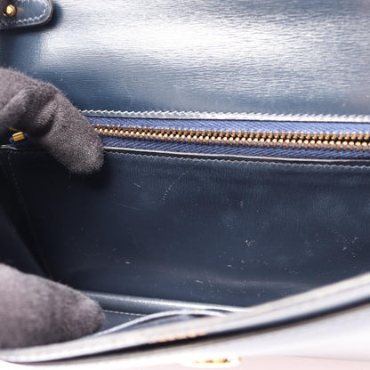 Hermes Shoulder Bag Vintage Tassel Blue Indigo Calf — view 9