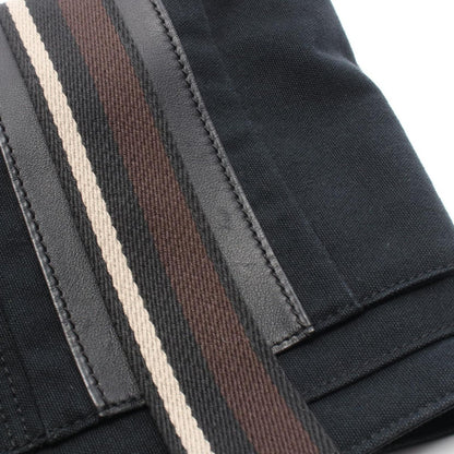 Hermes Tote Troca Horizontal PM Black Canvas Leather — view 9