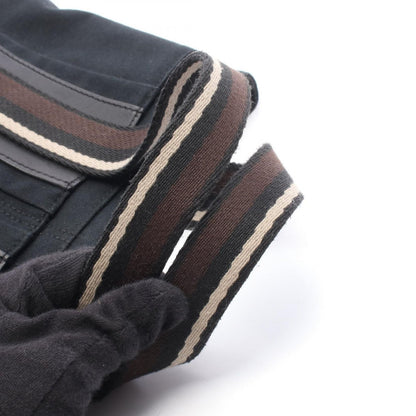 Hermes Tote Troca Horizontal PM Black Canvas Leather — view 8