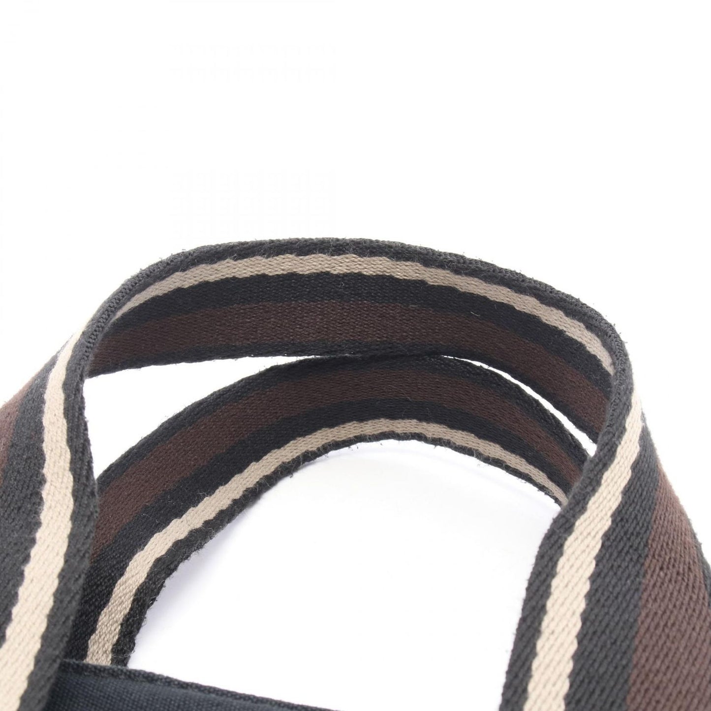 Hermes Tote Troca Horizontal PM Black Canvas Leather — view 5