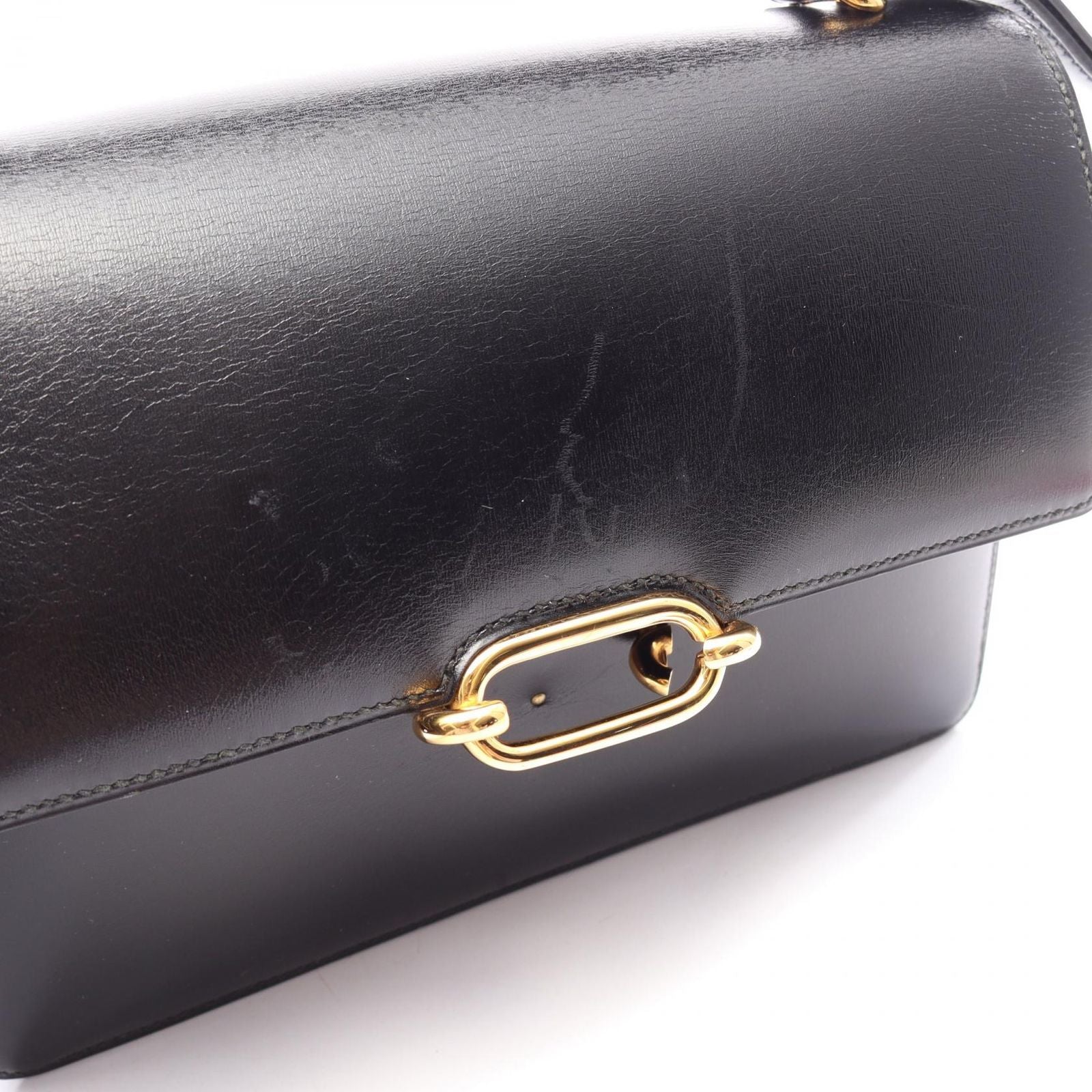 Hermes Shoulder Bag Fonsbell Black Calf — view 6