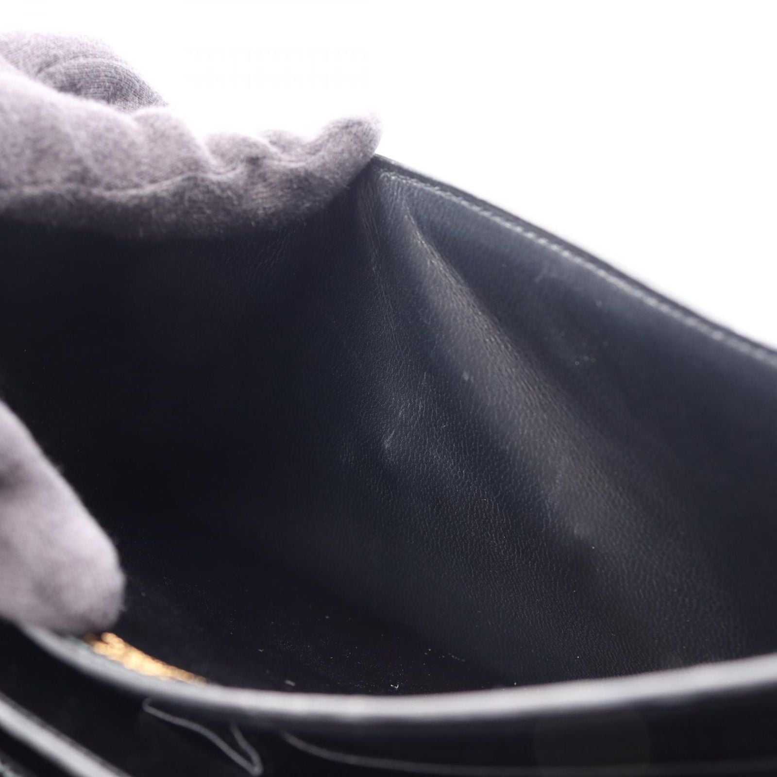 Hermes Shoulder Bag Fonsbell Black Calf — view 8