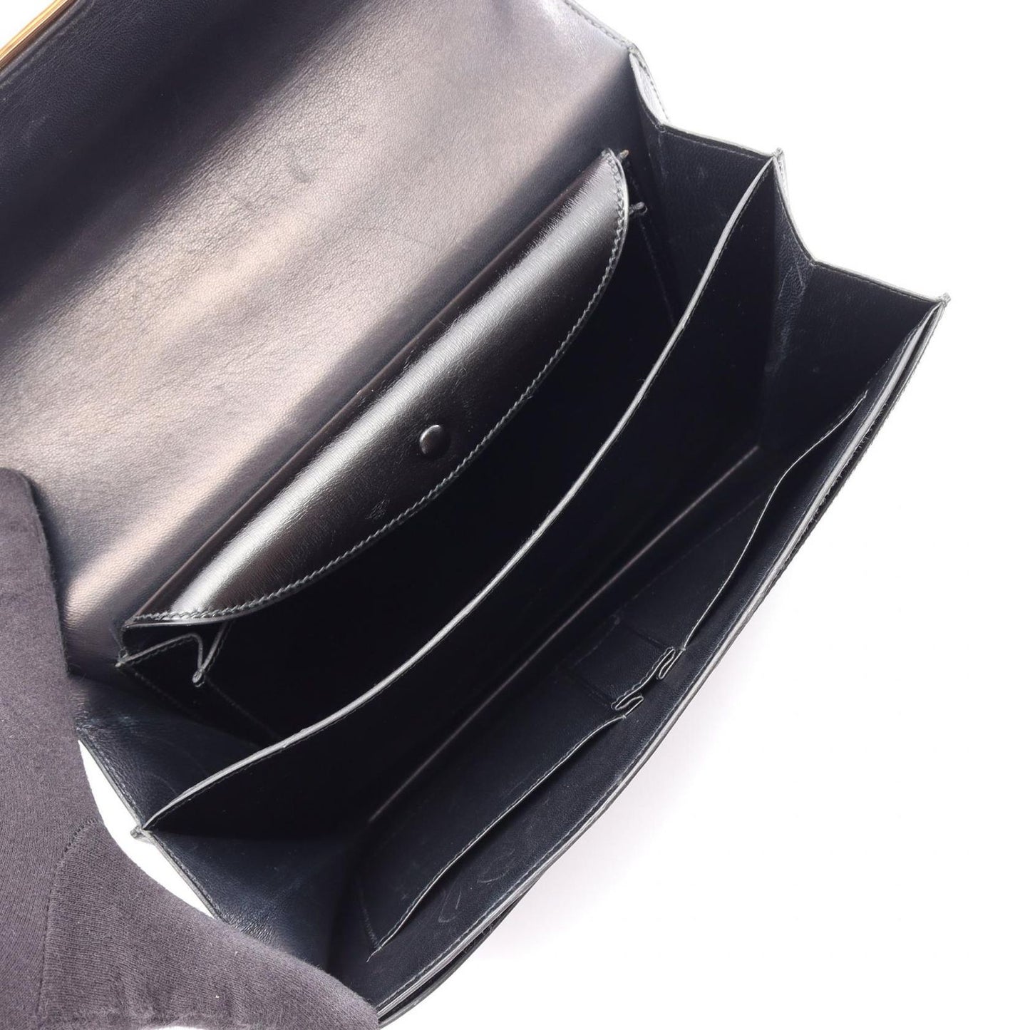 Hermes Shoulder Bag Fonsbell Black Calf — view 3