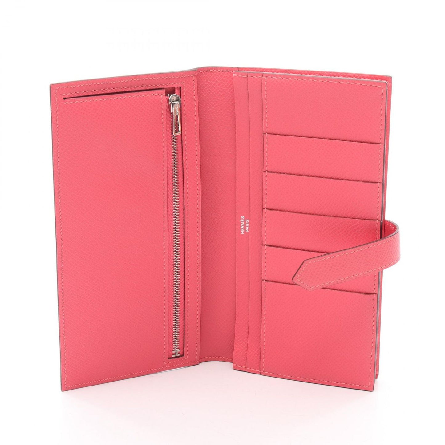 Hermes Bifold Wallet Bearn Souffle Rose Azalea — view 3