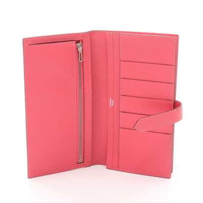 Hermes Bifold Wallet Bearn Souffle Rose Azalea — view 3