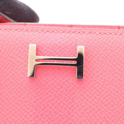 Hermes Bifold Wallet Bearn Souffle Rose Azalea — view 9