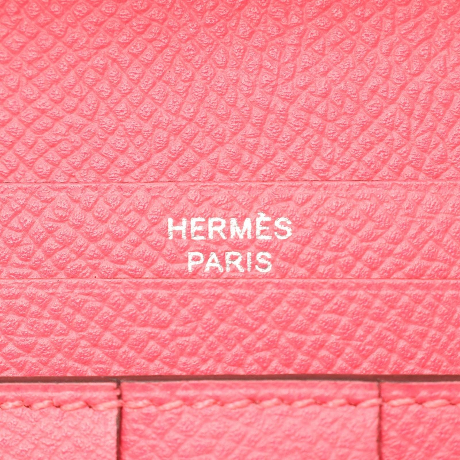 Hermes Bifold Wallet Bearn Souffle Rose Azalea — view 5