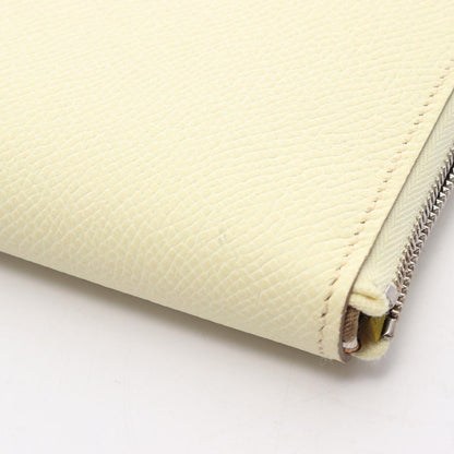 Hermes Round Wallet Azap Silk in Long Jaune Milton Poussin Azapp — view 6