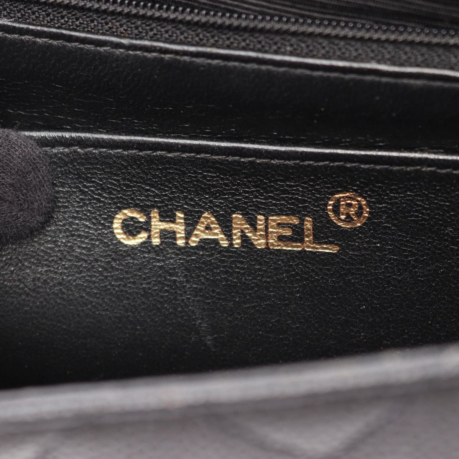 Chanel Shoulder Bag Quilted Diana Flap Black Caviar Leather Chain — view 4
