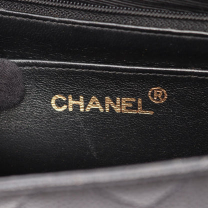 Chanel Shoulder Bag Quilted Diana Flap Black Caviar Leather Chain — view 4