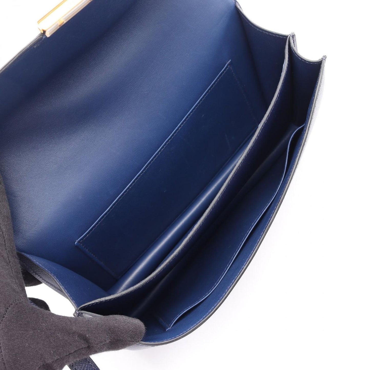 Hermes Shoulder Bag Constance Elan Blue Saffiano — view 3