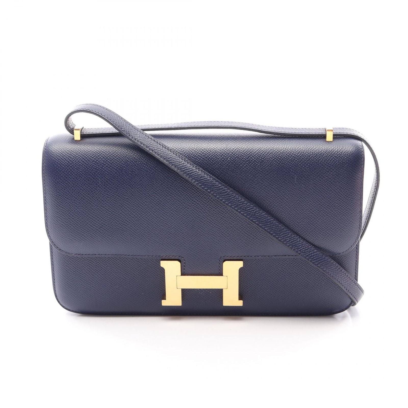 Hermes Shoulder Bag Constance Elan Blue Saffiano
