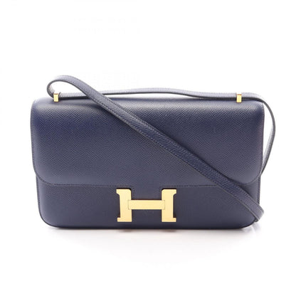 Hermes Shoulder Bag Constance Elan Blue Saffiano