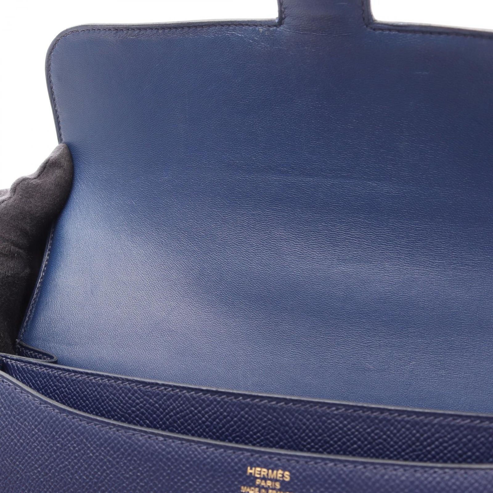 Hermes Shoulder Bag Constance Elan Blue Saffiano — view 9