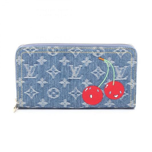Louis Vuitton Round Wallet Takashi Murakami Zippy Denim