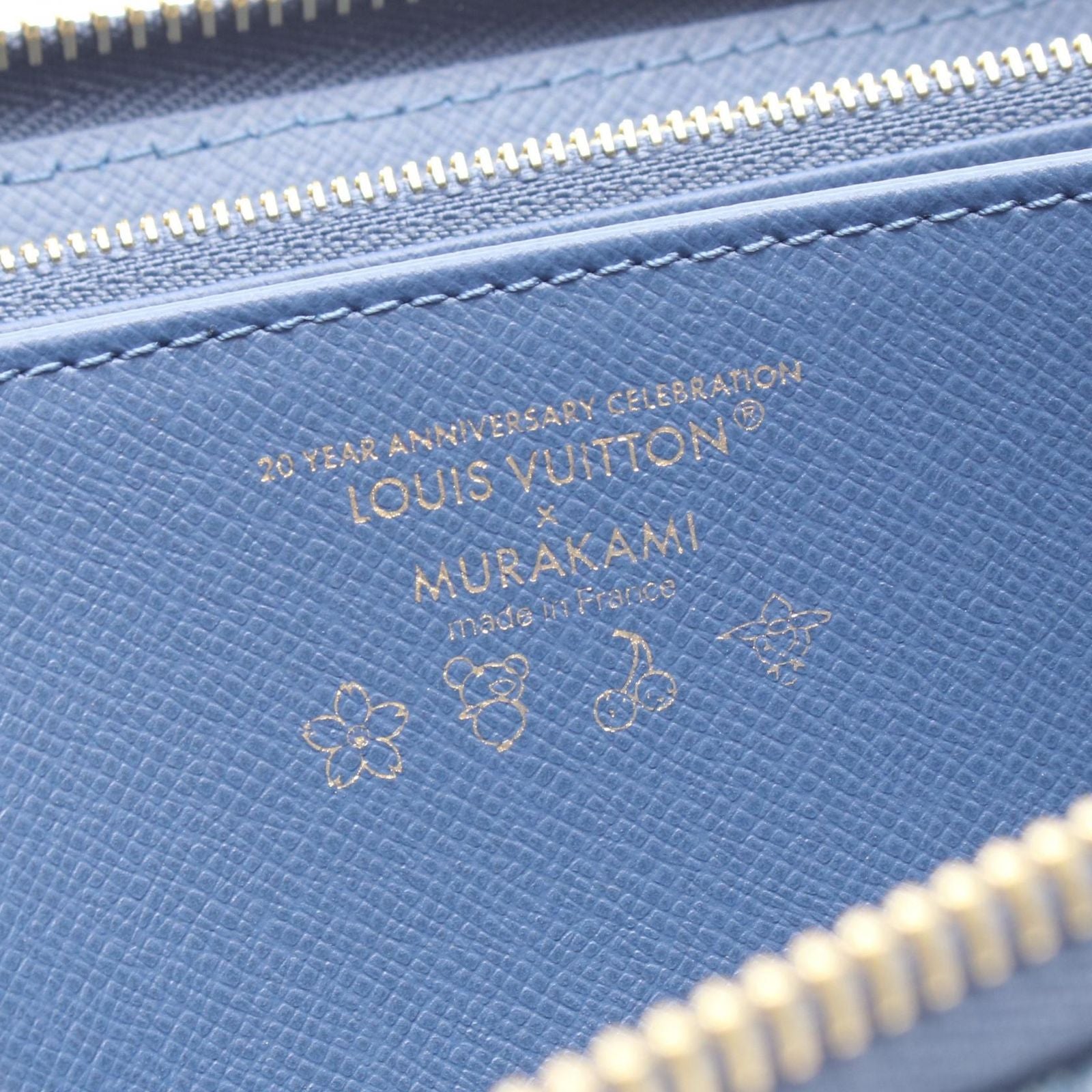 Louis Vuitton Round Wallet Takashi Murakami Zippy Denim — view 4