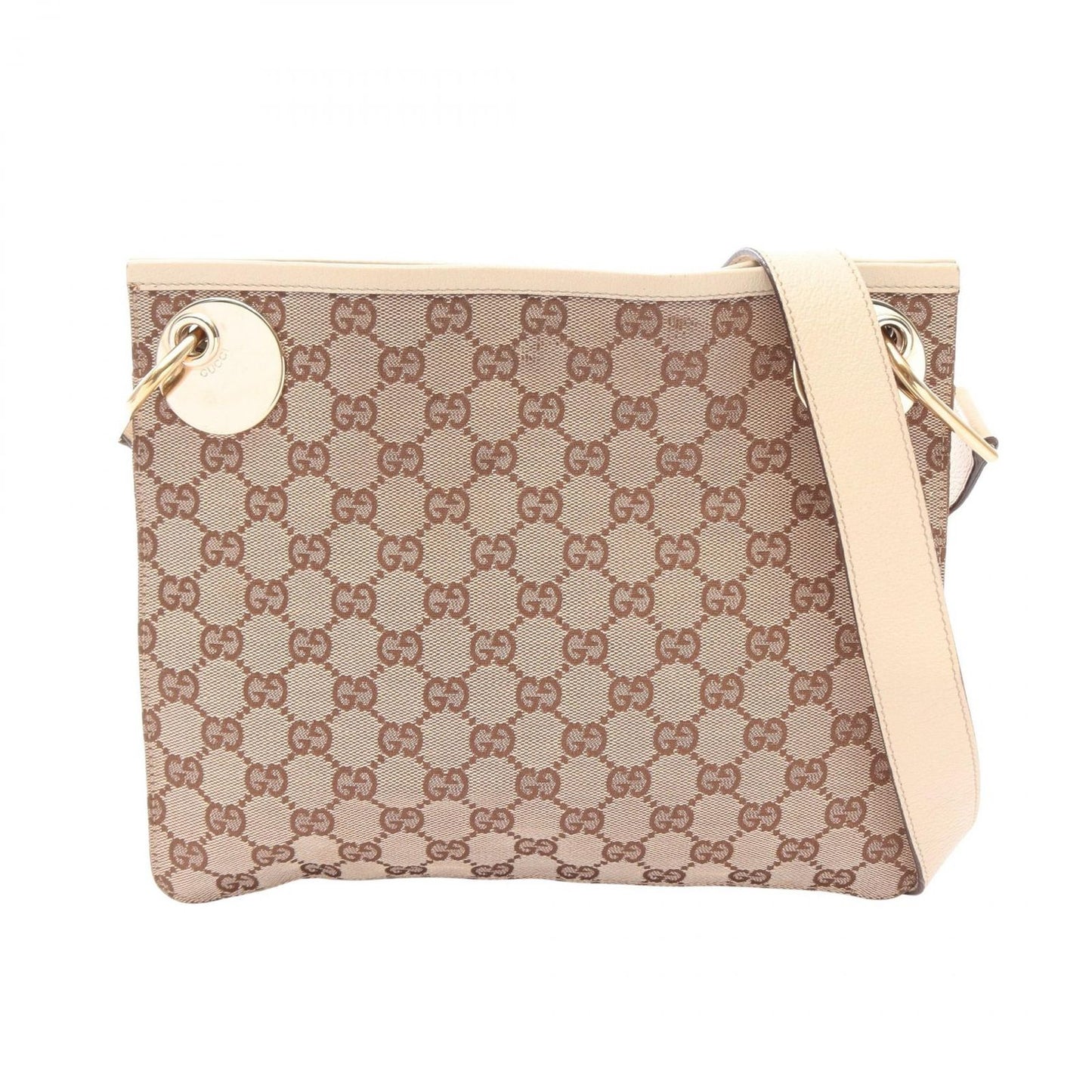 Gucci Shoulder Bag GG Canvas Beige White