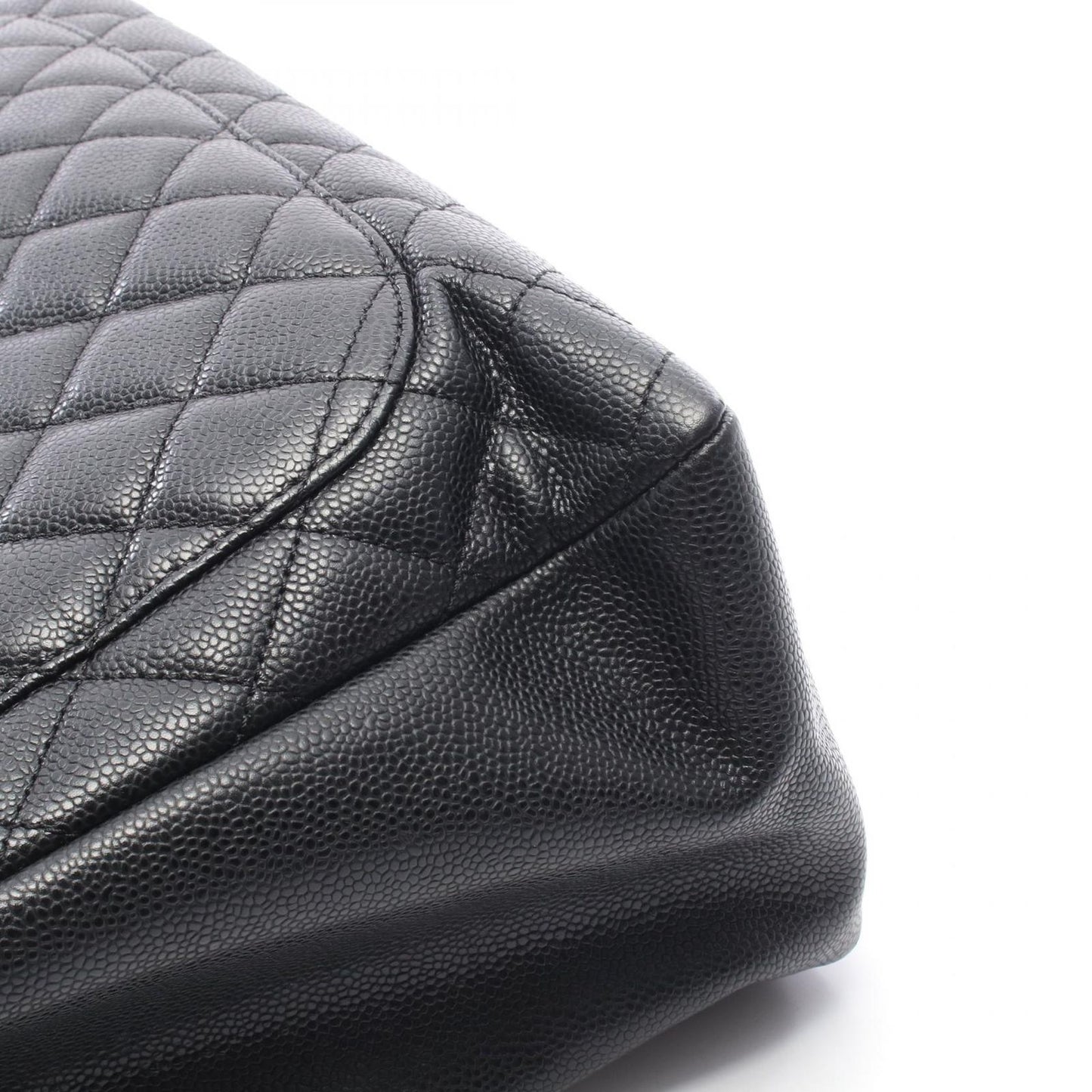 Chanel Tote Quilted Grand Shopping GST Black Calf Chain — view 8