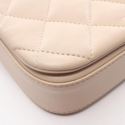 Chanel Shoulder Bag Quilted Classic Full Flap Beige Leather Chain — view 7