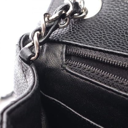 Chanel Shoulder Bag Mini Quilted Black Calf Mini Chain — view 7