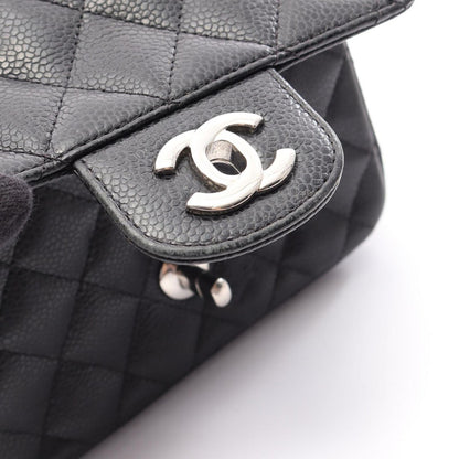 Chanel Shoulder Bag Mini Quilted Black Calf Mini Chain — view 8