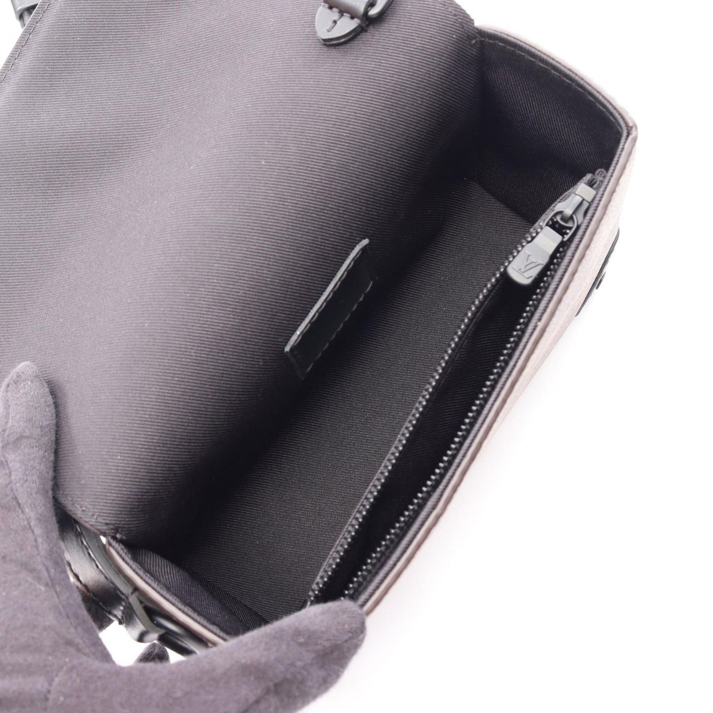 Louis Vuitton Shoulder Bag Steamer Wearable Wallet Noir Canvas Leather — view 3