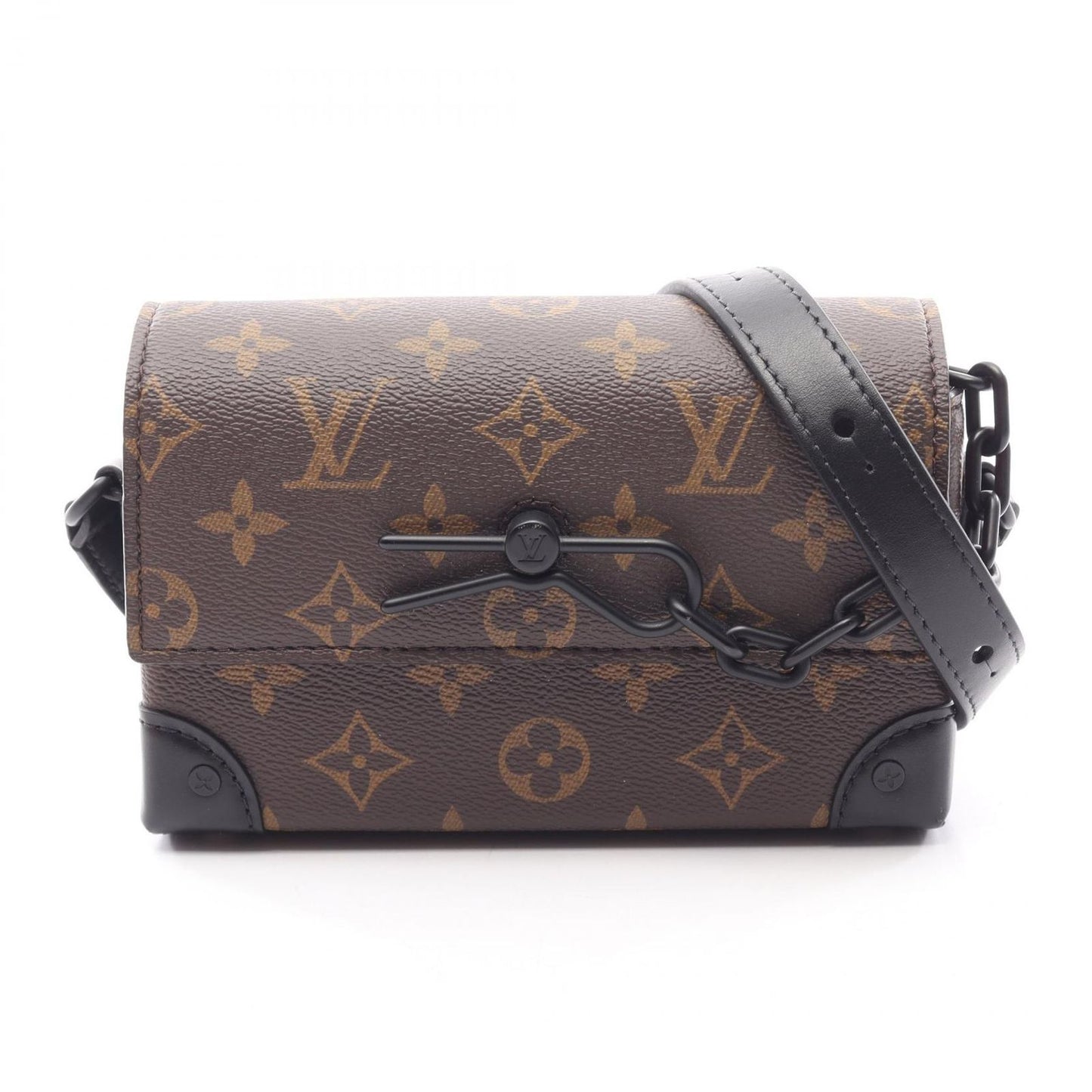Louis Vuitton Shoulder Bag Steamer Wearable Wallet Noir Canvas Leather