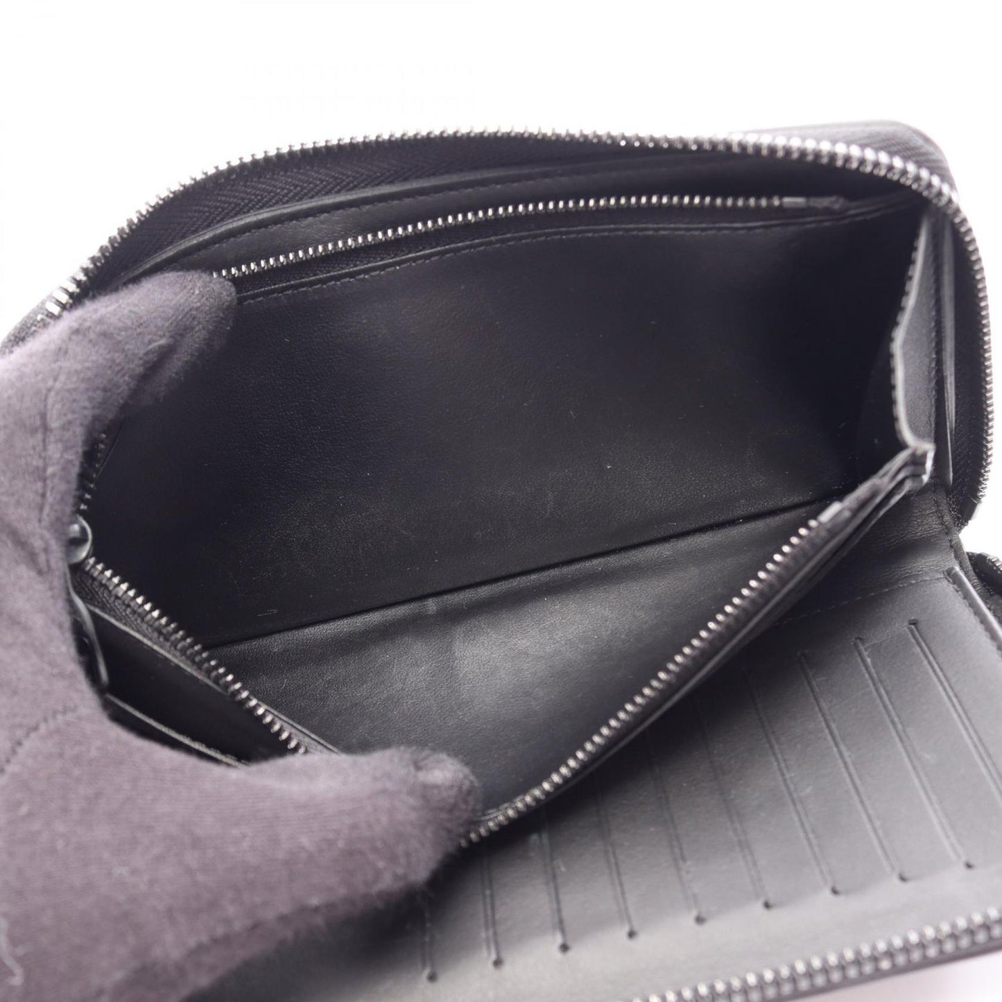 Louis Vuitton Round Wallet Zippy Vertical Noir Leather — view 4