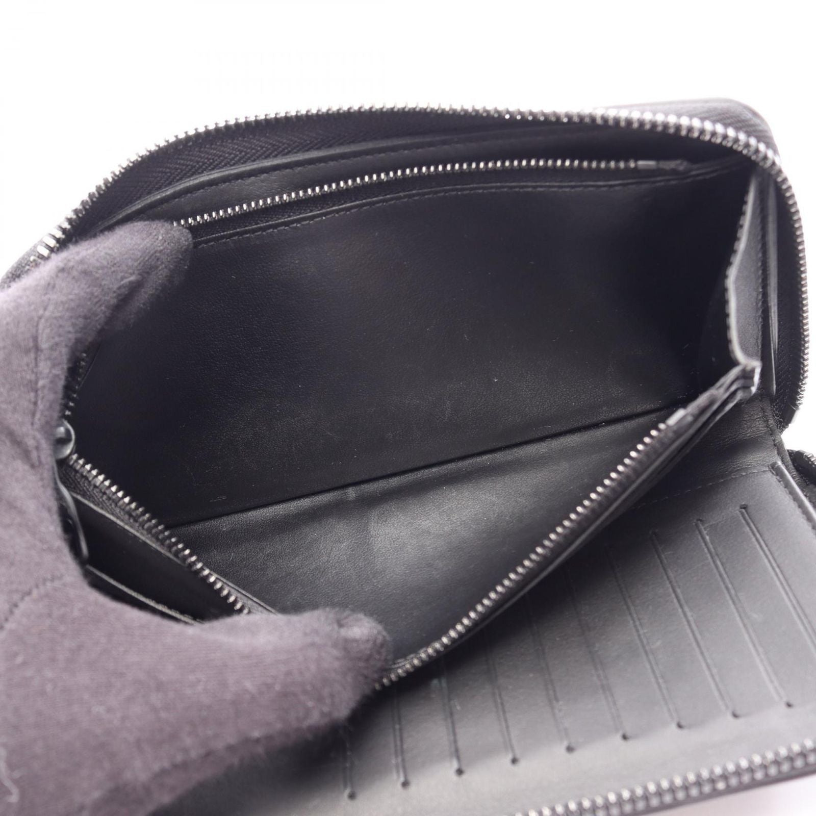 Louis Vuitton Round Wallet Zippy Vertical Noir Leather — view 4