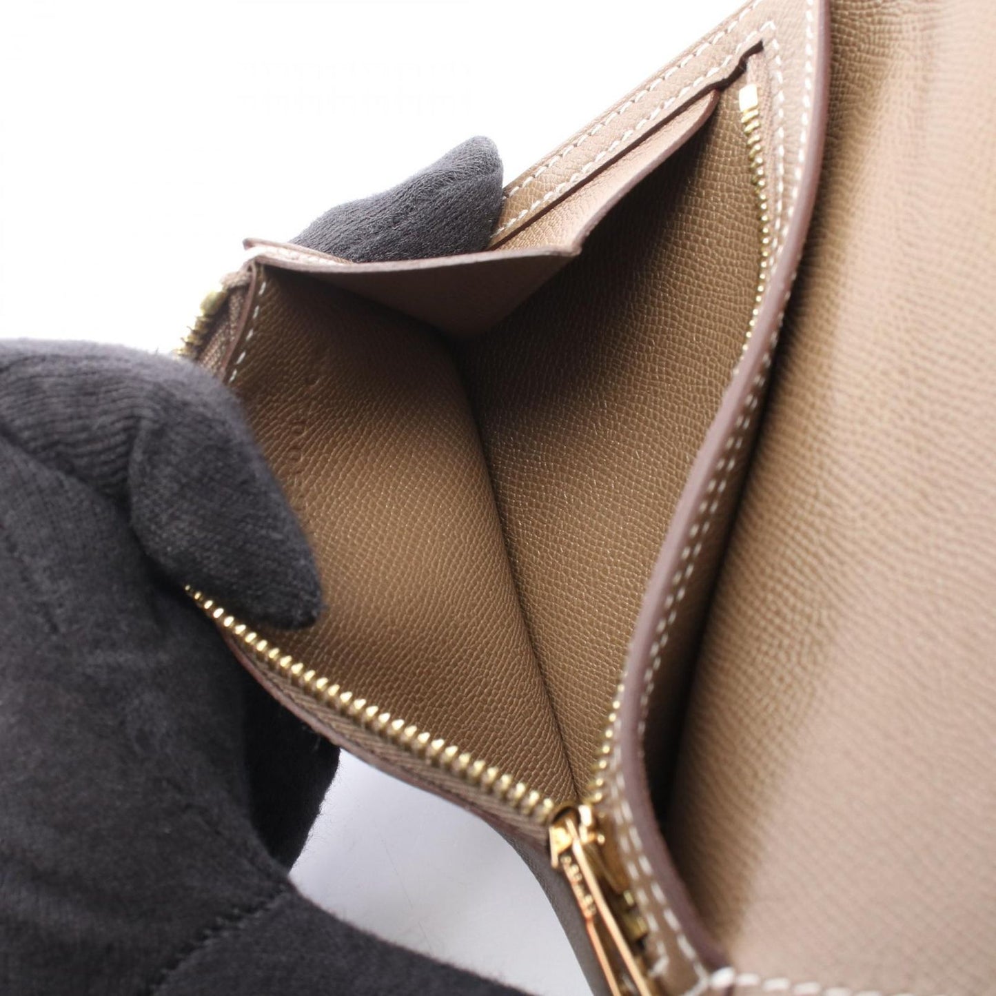 Hermes Bifold Wallet Bearn Compact Etoupe — view 4