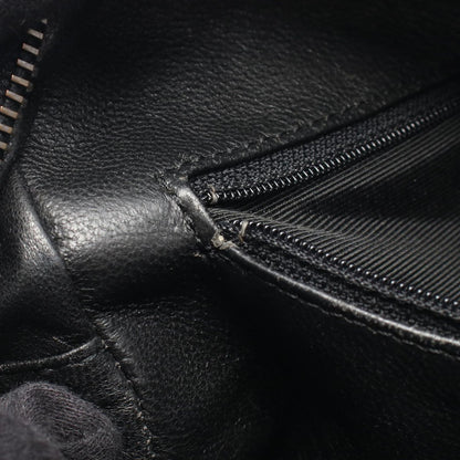 Chanel Quilted Mini Black Leather Patent Mini Boston — view 6
