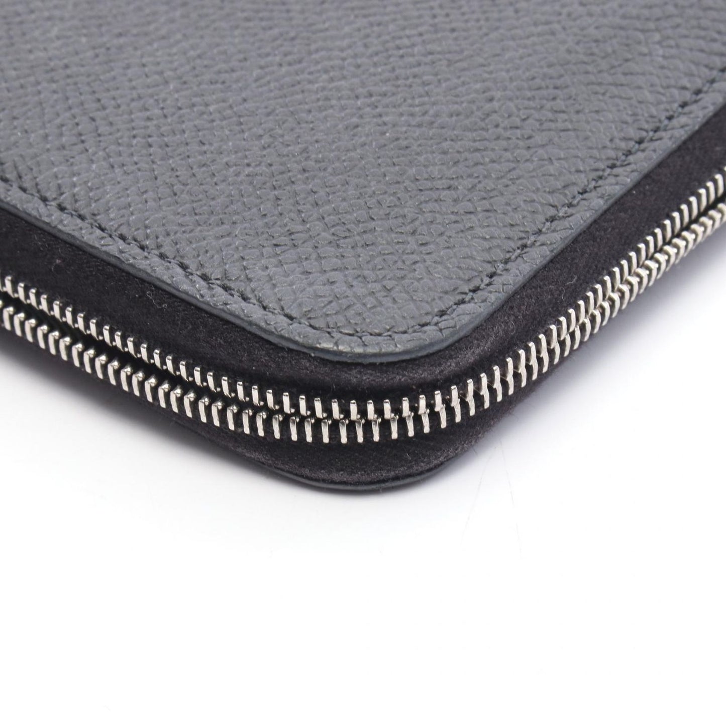 Hermes Round Wallet Azap Long Silk in Black Leather Calf in — view 8