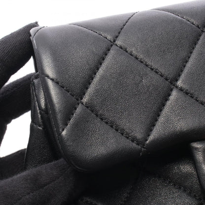 Chanel Shoulder Bag Mini Quilted Top Handle 2-Way Black Lambskin Mini Chain — view 9