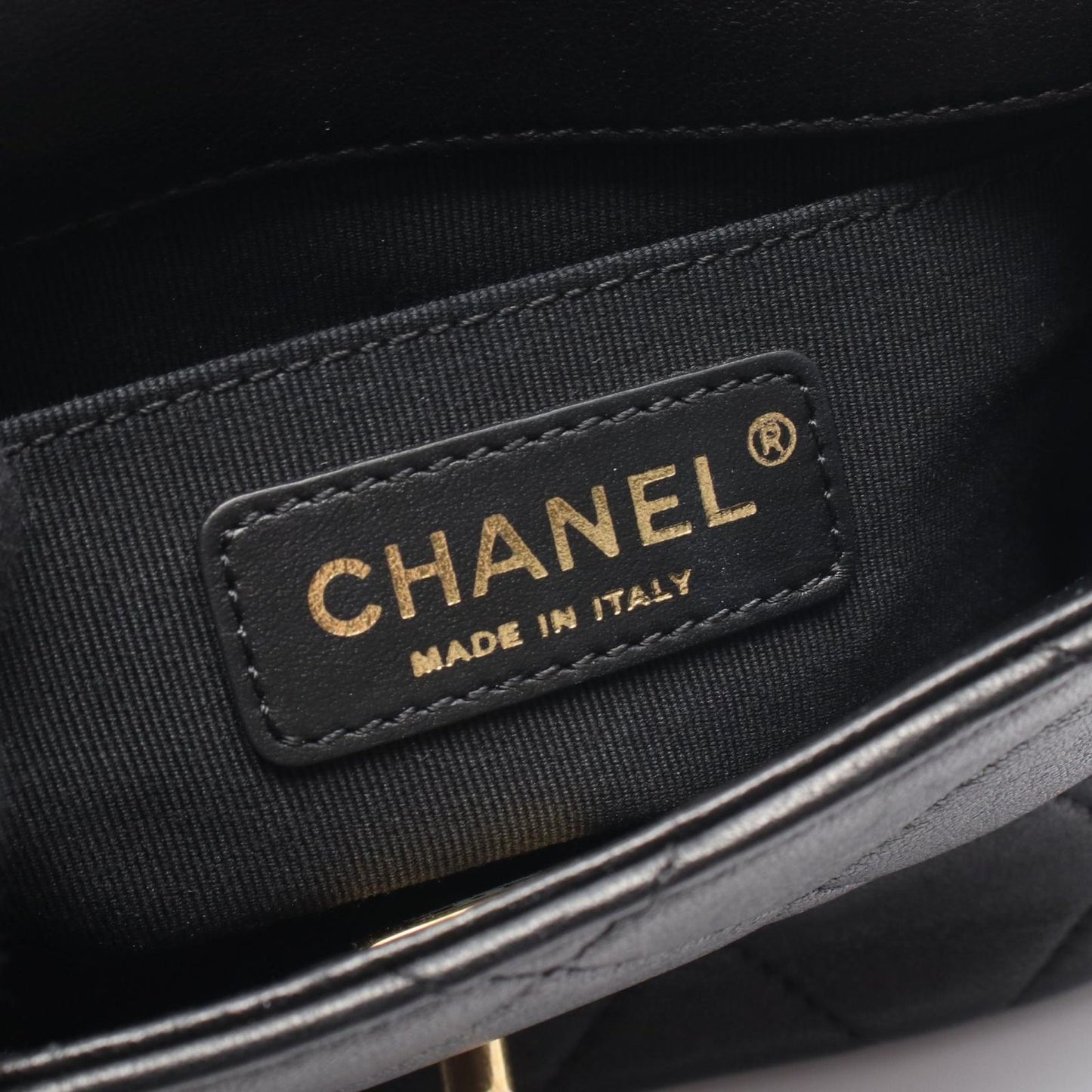 Chanel Shoulder Bag Mini Quilted Top Handle 2-Way Black Lambskin Mini Chain — view 4