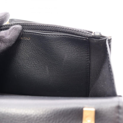 Chanel Shoulder Bag Quilted Black Lambskin Coco Pearl Chain Wallet — view 8