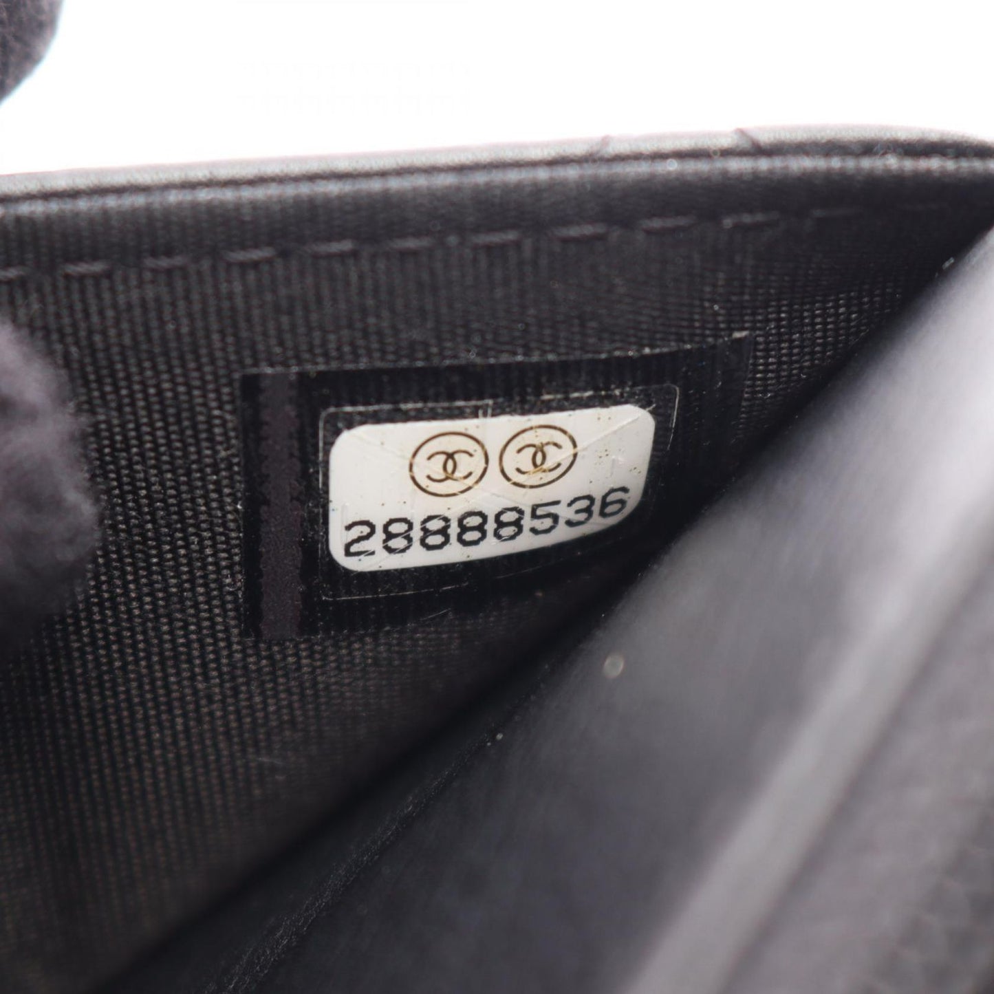 Chanel Shoulder Bag Quilted Black Lambskin Coco Pearl Chain Wallet — view 5