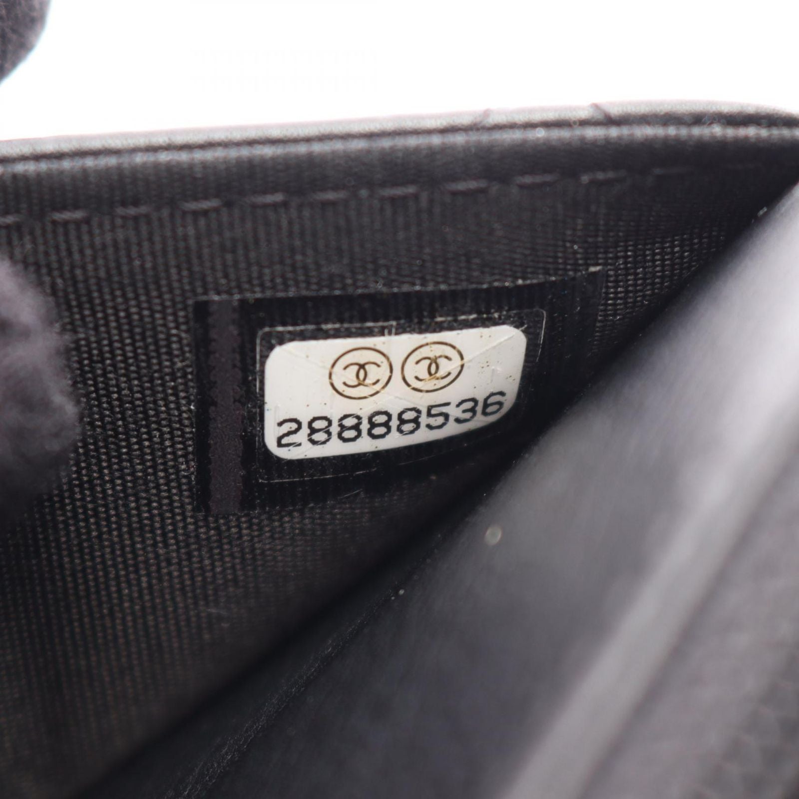 Chanel Shoulder Bag Quilted Black Lambskin Coco Pearl Chain Wallet — view 5