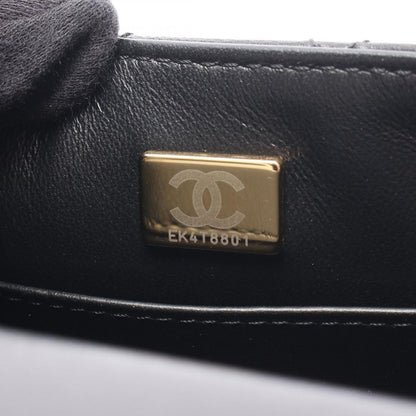 Chanel Shoulder Bag Quilted Small Flap Black Leather Chain — view 5